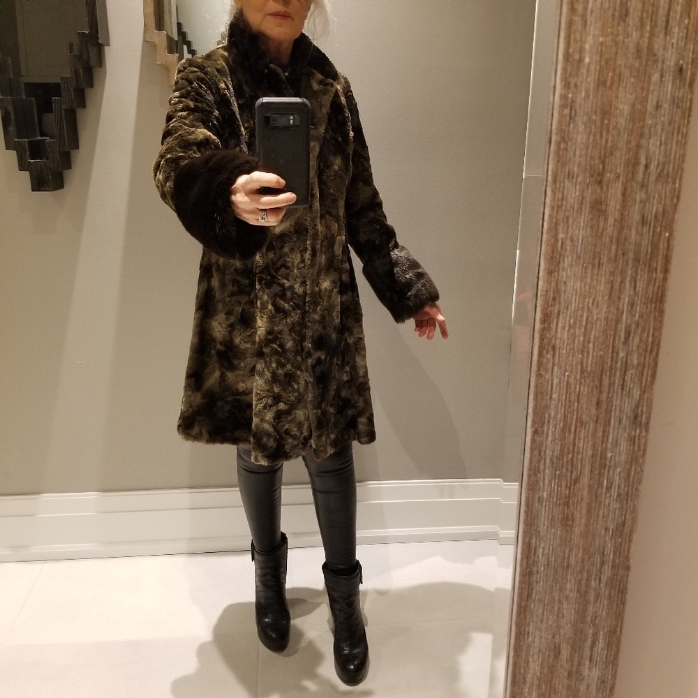 Hilary Radley Shearling faux fur coat Sm